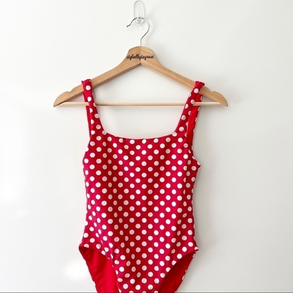 Revolve LPA Amelie Red Polka Dot Swimsuit One Piece - Picture 4 of 11